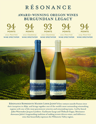 Willamette Valley Pinot Noir & Chardonnay Accolades Sell Sheet