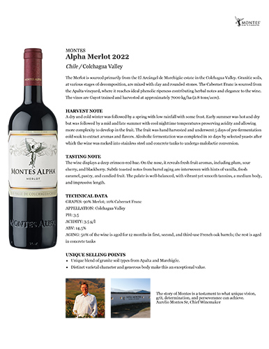 Alpha Merlot 2022 Fact Sheet