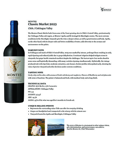 Classic Merlot 2023 Fact Sheet