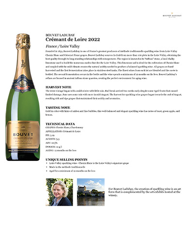 Crémant de Loire 2022 Fact Sheet