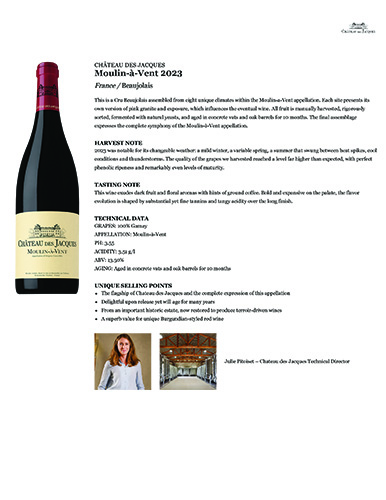 Moulin-à-Vent 2023 Fact Sheet