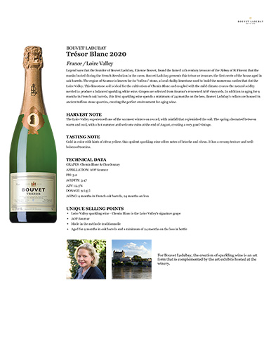 Trésor Blanc 2020 Fact Sheet