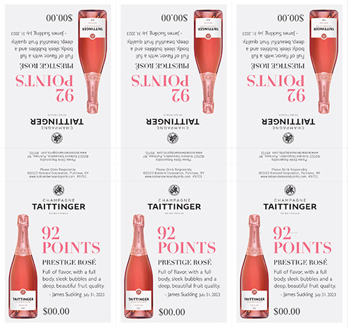 Prestige Rosé Shelf Talker – 92 Points (Editable PDF)
