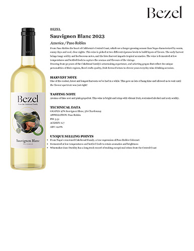 Sauvignon Blanc 2023 Fact Sheet