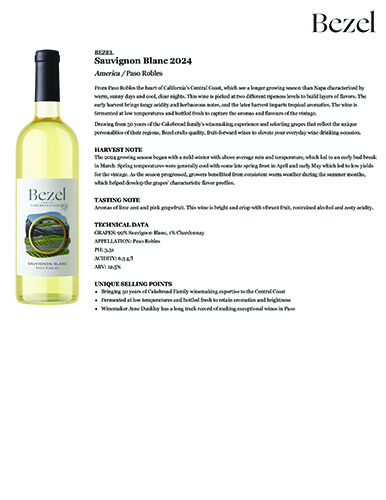 Sauvignon Blanc 2024 Fact Sheet