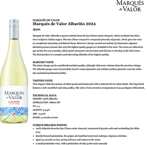 Marqués de Valor Albariño 2024 Fact Sheet