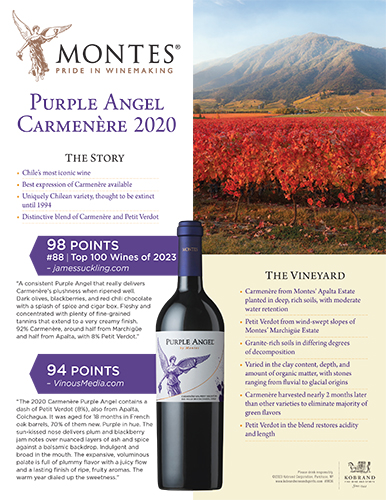 Montes Purple Angel Carmenère 2020 Sell Sheet