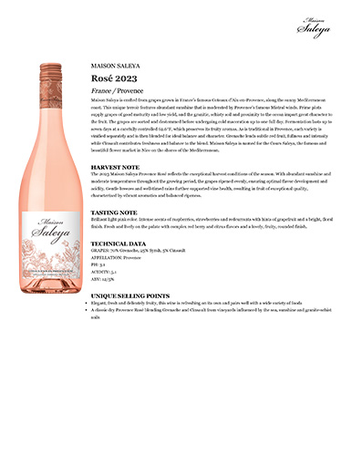 Rosé 2023 Fact Sheet