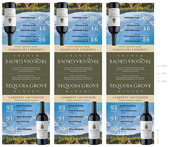 Sequoia Grove Cabernet Sauvignon 2021 Shelf Talker