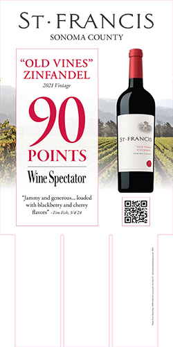 St. Francis Old Vines Zinfandel 90pt Wine Spectator Case