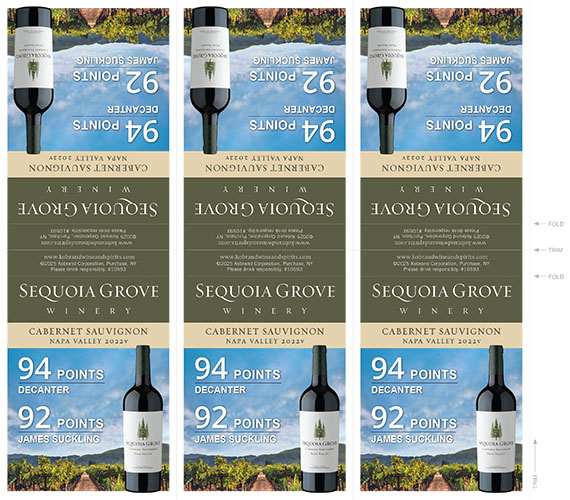 Napa Valley Cabernet Sauvignon 2022 James Suckling Shelf Talker – 94 Points