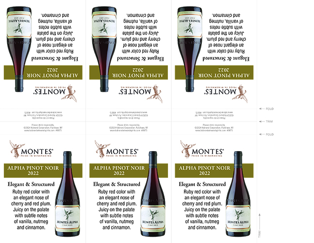 Alpha Pinot Noir 2022 Shelf Talker