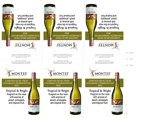 Limited Selection Unoaked Chardonnay 2022 Shelf Talker