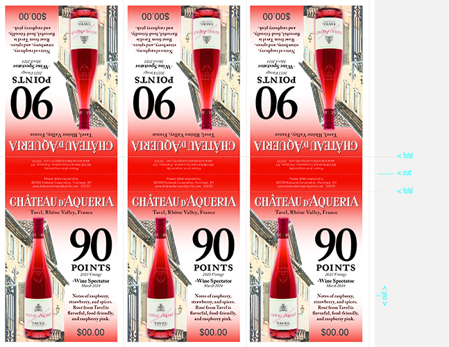 Tavel Rosé 2023 Shelf Talker WS 90 pts