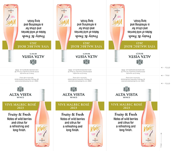 Vive Malbec Rosé 2023 Shelf Talker