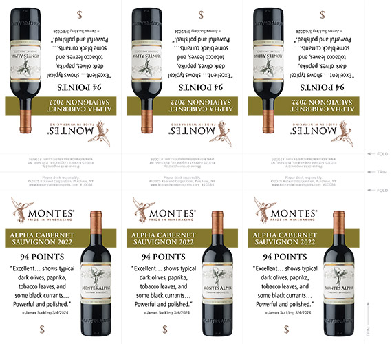 Alpha Cabernet Sauvignon 2022 James Suckling Shelf Talker – 94 Points