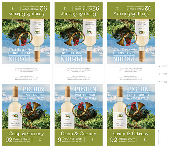 Pinot Grigio Friuli DOC 2024 Tasting Panel Shelf Talker – 92 Points