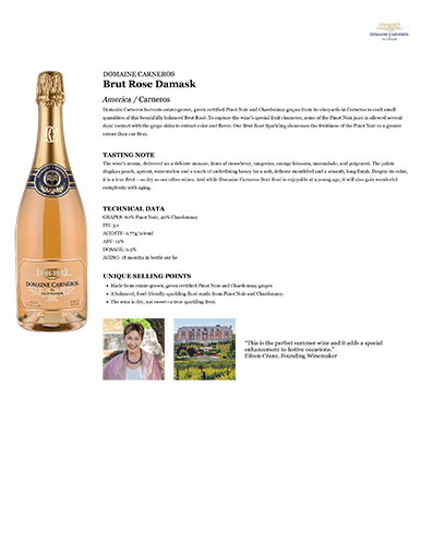 Brut Rose Damask Fact Sheet