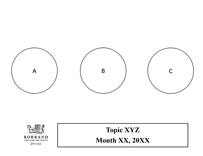 3 Glass Tasting Mat – Customizable (Black and White)