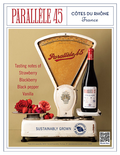 Parallèle 45 Côtes-du-Rhône Rouge Tasting Table Easel