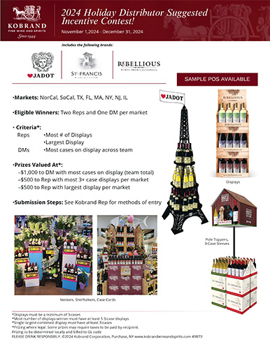 Holiday 2024 Distributor Incentive Contest Sell Sheet