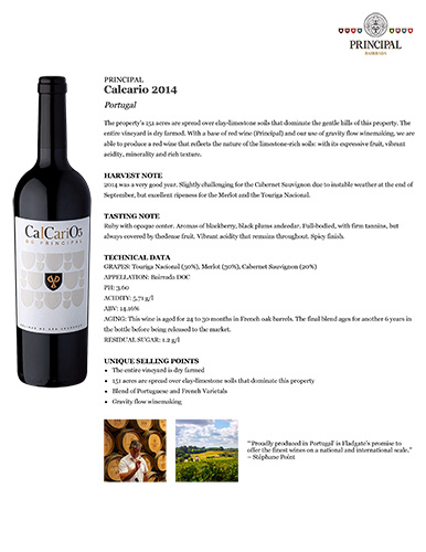 Calcario 2014 Fact Sheet