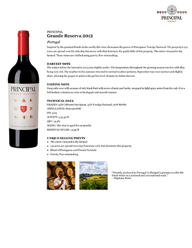 Grande Reserva 2013 Fact Sheet