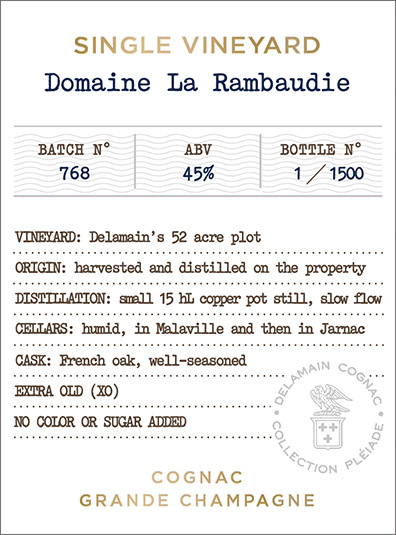 Pléiade Domaine La Rambaudie Front Label