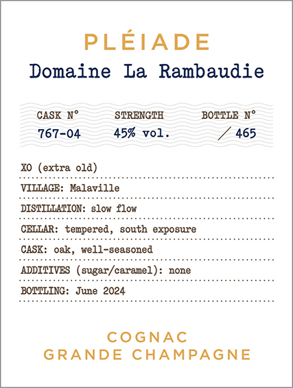Pléiade Domaine La Rambaudie Front Label