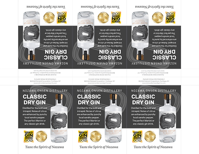 Nozawa Onsen Classic Dry Gin Shelf Talker