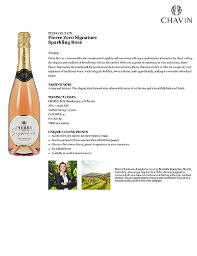 Pierre Chavin Zero Signature Sparkling Rosé Fact Sheet