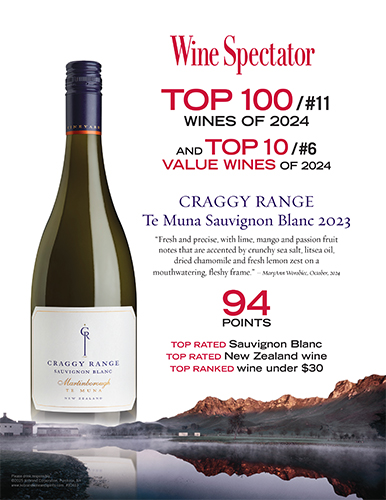 Te Muna Sauvignon Blanc 2023 Wine Spectator ‘Top 100’ Sell Sheet