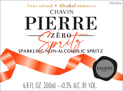 Pierre Chavin Zero Spritz Front Label (200 ml)