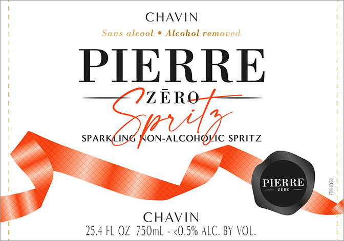 Pierre Chavin Zero Spritz Front Label