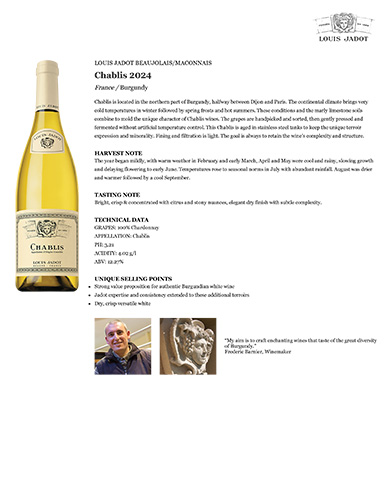 Chablis 2024 Fact Sheet