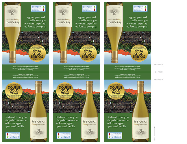 Sonoma County Buttery Chardonnay 2023 Shelf Talker – Double Gold Medal