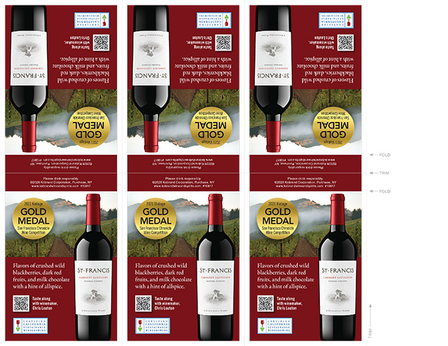 Sonoma County Cabernet Sauvignon 2021 Shelf Talker – Gold Medal