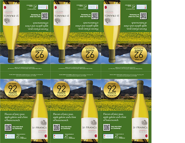 Sonoma County Chardonnay 2022 The Tasting Panel 92 Points Shelf Talker