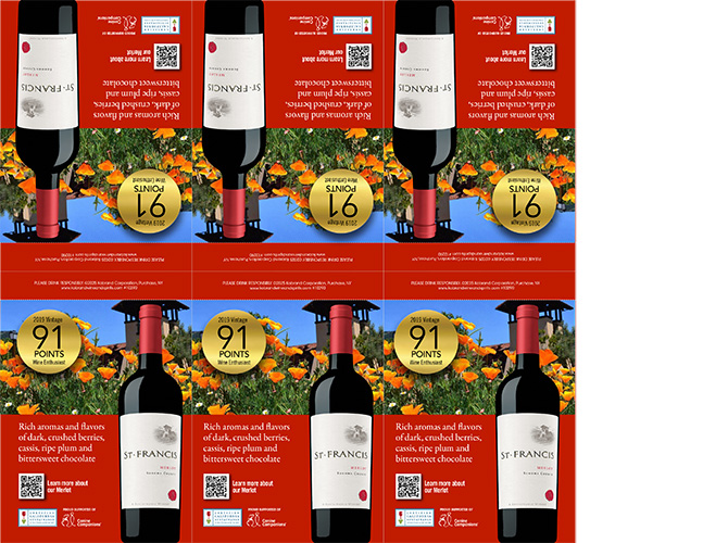 Sonoma County Merlot 2019 Wine Enthusiast 91pts Shelf Talker