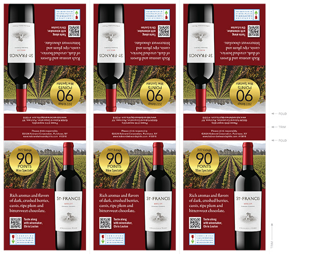 Sonoma County Merlot 2022 Wine Spectator Shelf Talker – 90pts