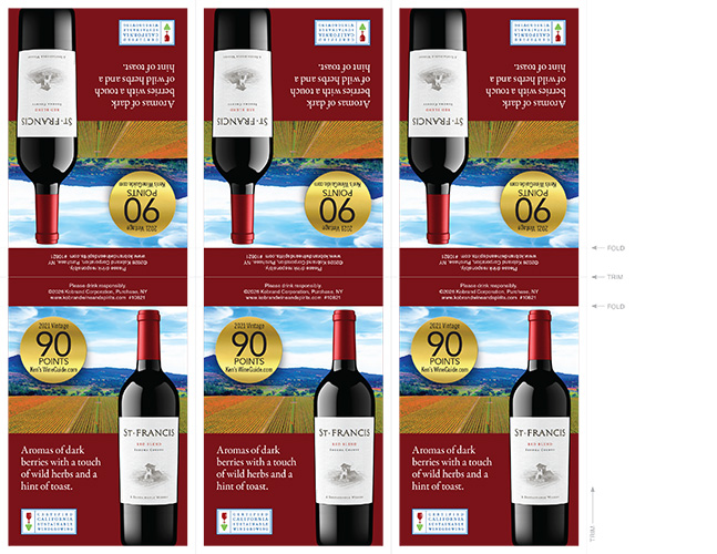 Sonoma County Red Blend 2021 Ken’s Wine Guide Shelf Talker – 90 Points