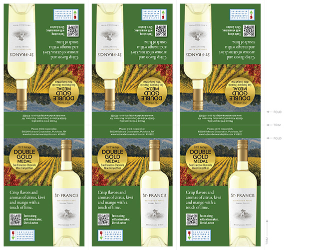 Sonoma County Sauvignon Blanc 2023 Shelf Talker – Double Gold Medal