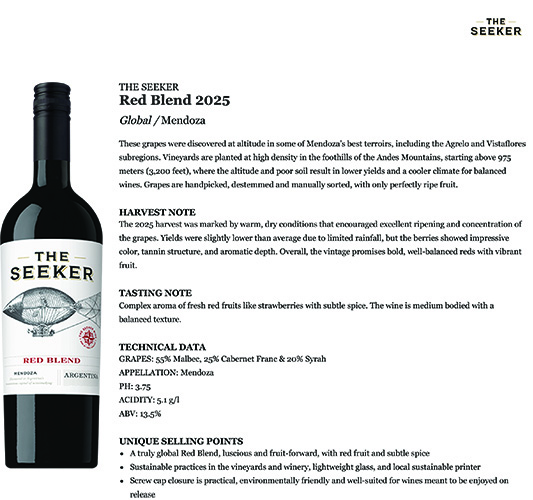 Red Blend (Argentina) 2025 Fact Sheet