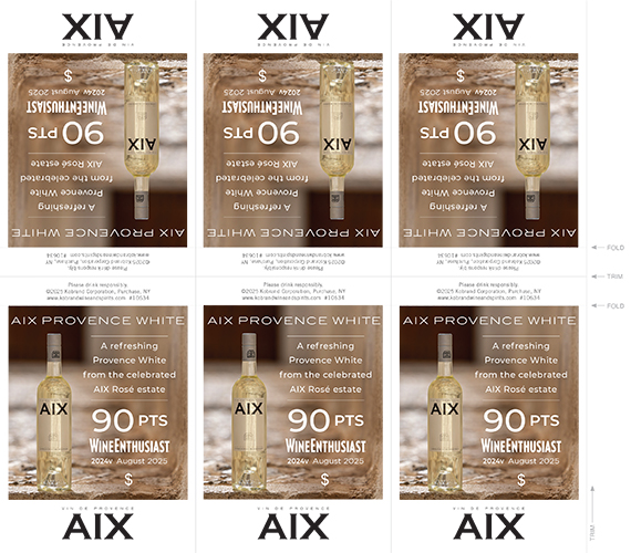AIX Provence White 2024 Wine Enthusiast Shelf Talker – 90 Points (Editable PDF)