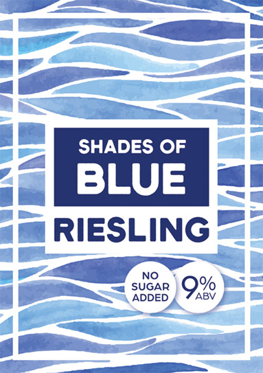 Shades of Blue Riesling Front Label