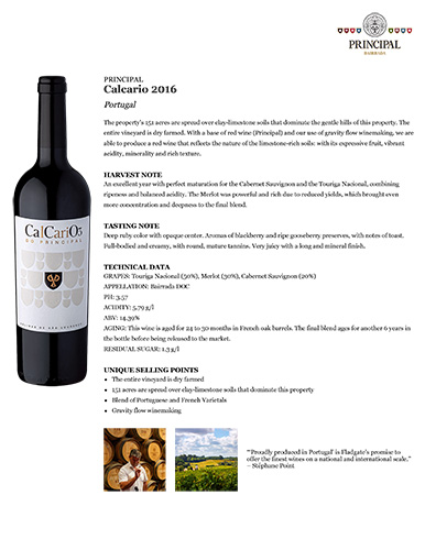 Calcario 2016 Fact Sheet