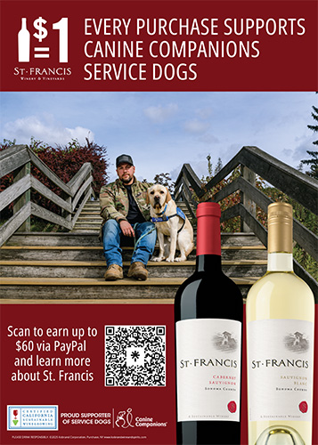 St. Francis and Canine Companions Tasting Sheet