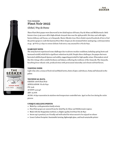Pinot Noir (France) 2025 Fact Sheet