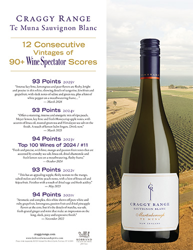 Te Muna Sauvignon Blanc Sell Sheet – 12 Vintages of 90+ WS Scores