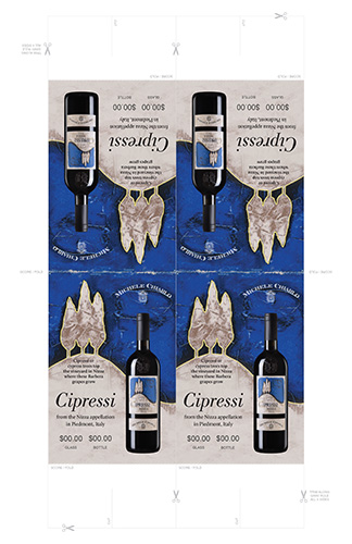 Cipressi Nizza DOCG Folding Table Tent (Editable)
